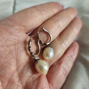 Classic Pearl Hoop Earrings